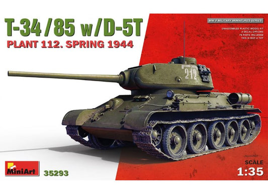 1/35 Miniart - T-34/85 w/D-5T Plant 112. Spring 1944