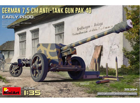 1/35 Miniart - German 7,5 cm Anti-Tank Gun PaK. 40 Early Prod