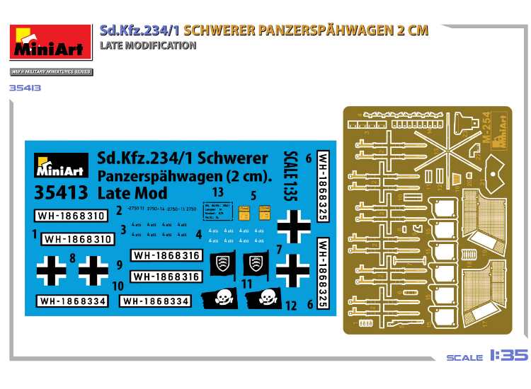 135 Miniart - Sd.Kfz.234/1 Schwerer Panzerspähwagen (2 cm) Late Mod