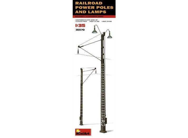 Miniart UMA35570 1/35 - Railroad Power Poles and Lamps – Models For ...