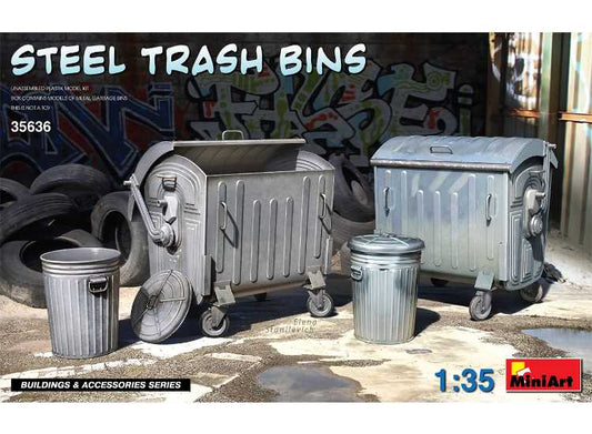 1/35 Miniart - Steel Trash Bins