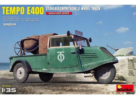 1/35 Miniart - Tempo E 400 Stahlblechpritsche 3-Wheel Truck