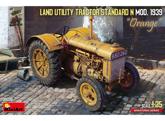 1/35 Miniart - Land Utility Tractor Standard N Orange Mod 39