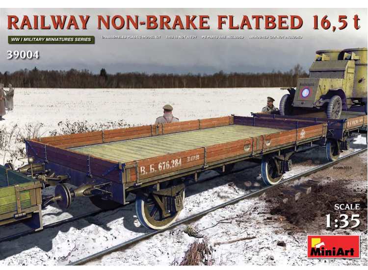 1/35 Miniart - Railway Non-Brake Flatbed 16.5t