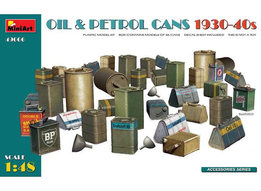1/48 Miniart - Oil & Petrol Cans 1930-40s