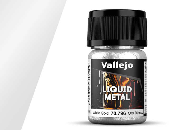 35ml Vallejo - Liquid Metal - White Gold (70796)