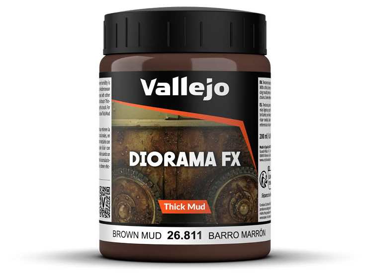 200ml Vallejo - Diorama Thick Mud -  Brown Mud