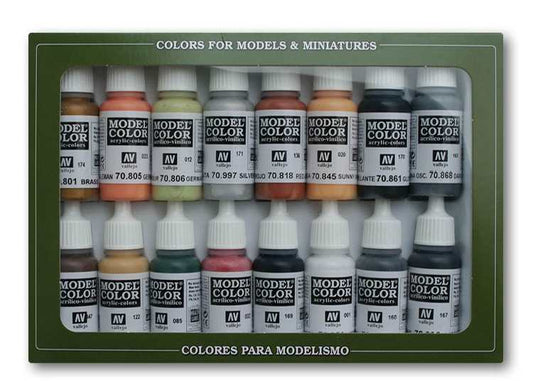 17ml x16 Vallejo - Model Colour Acrylic Paint Set German Colours WWII