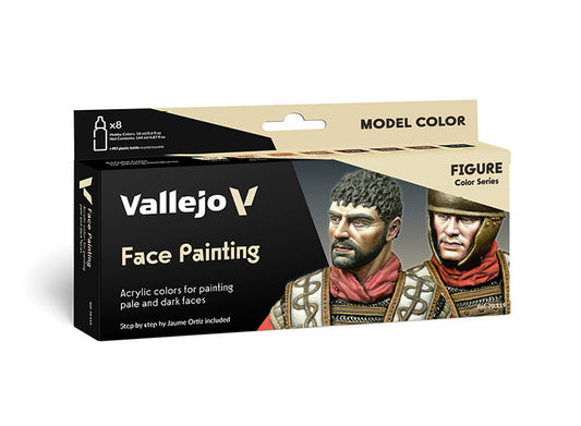 18ml x 8 Vallejo - Model Color Acrylic Paint Set  - Faces Painting Set