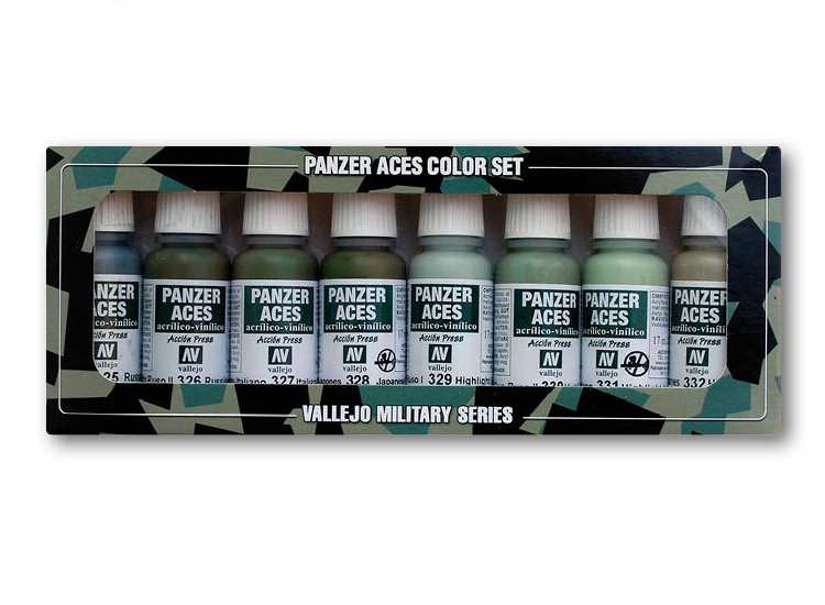 17ml x8 Vallejo - Panzer Aces Acrylic Paint Set Russian, Italian & Japanese Tank Crew Uniform