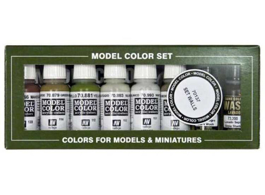 17ml x 8 Vallejo - Model Color Acrylic Paint Set - Building Set