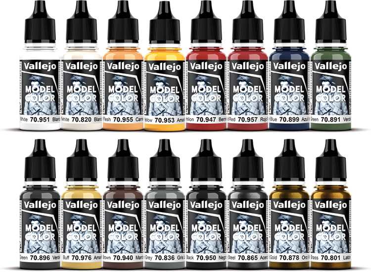 18ml x16 Vallejo - Model Color Acrylic Paint Set Napoleonic French & British 1815