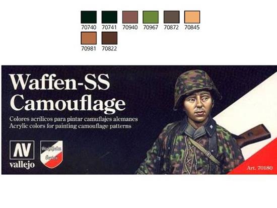 17ml x 8 Vallejo - Model Color Set - Waffen SS Camouflage Set