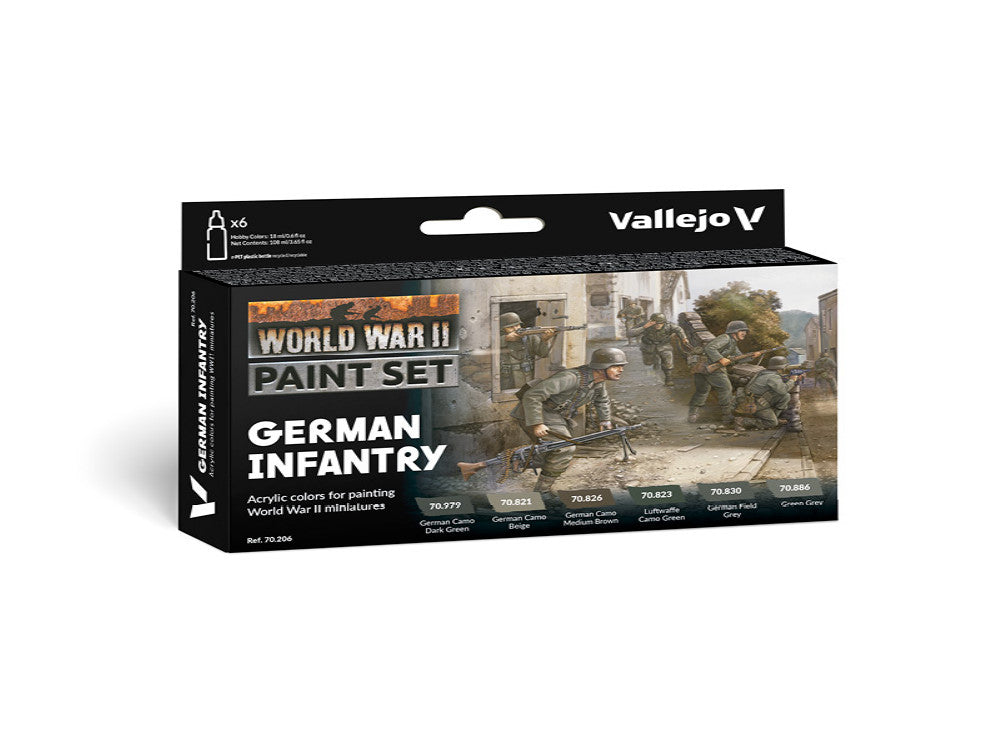 18ml x6 Vallejo - Model Color Acrylic Paint Set - WWII German Infantry