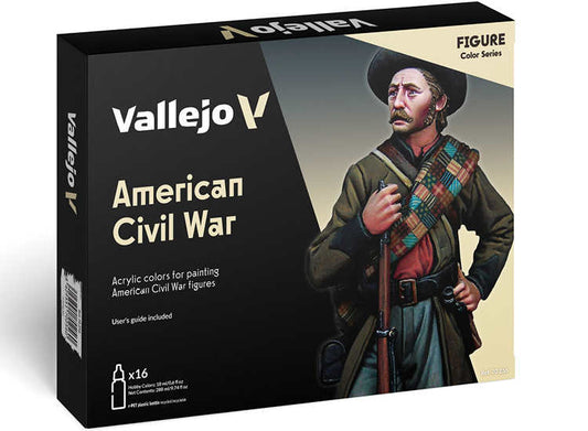 18ml x 16 Vallejo - Model Color Acrylic Paint Set - American Civil War