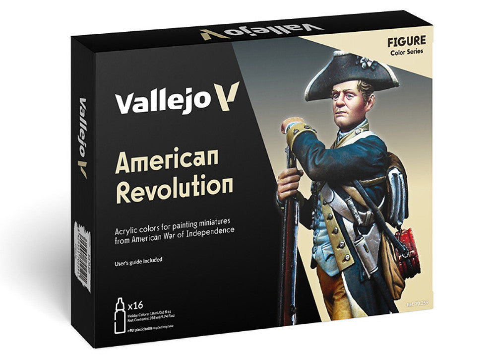 18ml x16 Vallejo - Model Color Acrylic Paint Set - American Revolution