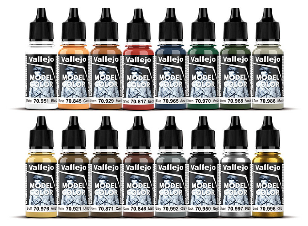 18ml x16 Vallejo - Model Color Acrylic Paint Set - American Revolution