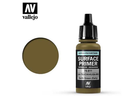 17ml Vallejo - Polyurethane Primer - Earth Green