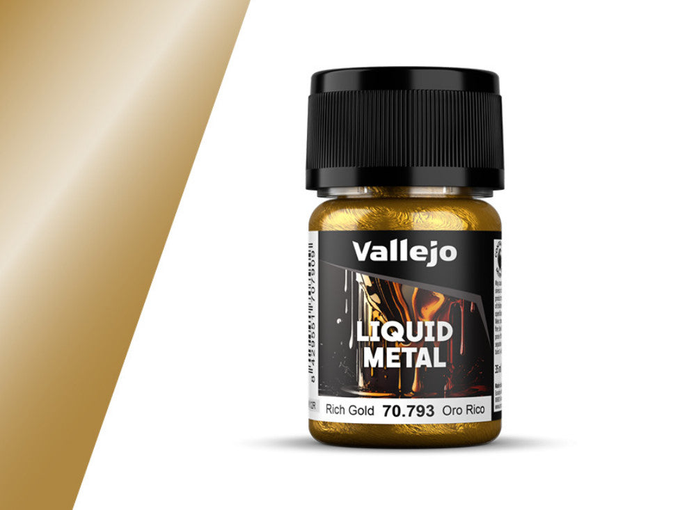 35ml Vallejo - Liquid Metal -  Rich Gold