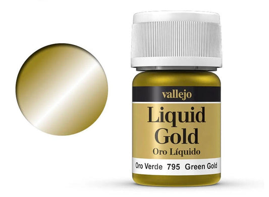35ml Vallejo - Liquid Metal -  Green Gold
