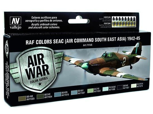 17ml x 8 Vallejo - Model Air Set - RAF Colours SEAC 1942-1945
