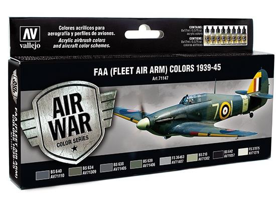 17ml x8 Vallejo - Model Air Set - FAA (Fleet Air Arm) Colours 1939-1945