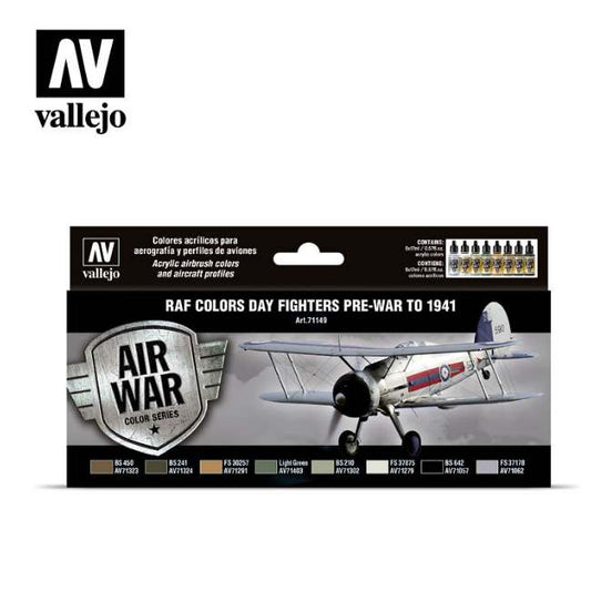 17ml x8 Vallejo - Model Air Set - RAF Day Fighters Pre-War to 1941