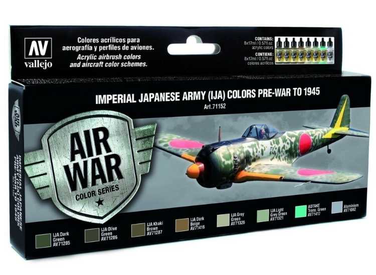 17ml x 8 Vallejo - Model Color Acrylic Paint Set - Imperial Japanese Army (IJA) Pre-War to 1945