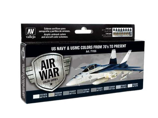 17ml x 8 Vallejo - Model Air Set - US Navy & USMC Colors from 70's to present