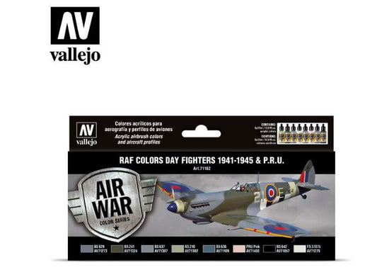 17ml x 8 Vallejo - Model Air Set - WWII RAF colors Day Fighters 1941-1945 & P.R.U.