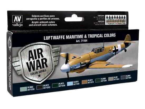 17ml x8 Vallejo - Model Air Set - Luftwaffe Maritime and Tropical colours