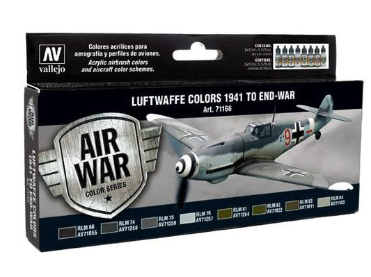17ml x8 Vallejo - Model Air Set - Luftwaffe Colours 1941 to end-war
