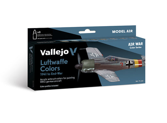 18ml x8 Vallejo - Model Air Set - Luftwaffe Colours 1941 to end-war
