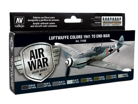 17ml x8 Vallejo - Model Air Set - Luftwaffe Colours 1941 to end-war