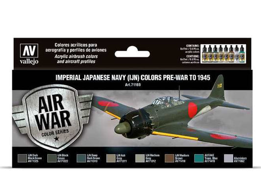 17ml x8 Vallejo - Model Air Paint Set - Imperial Japanese Navy (IJN) Colors Pre-War to 1945