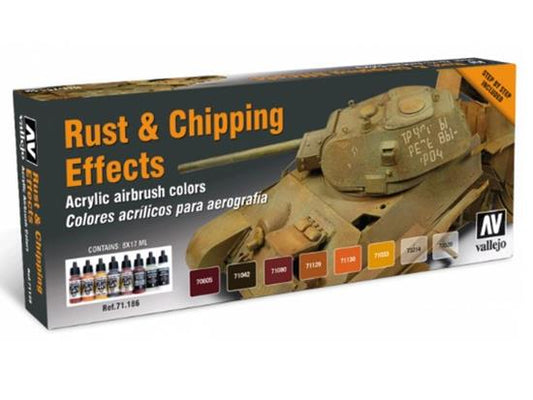 17ml x 8 Vallejo - Model Air Set - Rust and Chipping Effects