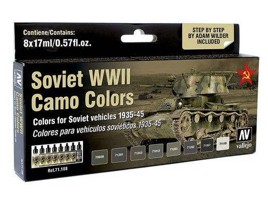 8 x 17ml Vallejo - Model Air Set - Soviet WWII Camo Colours