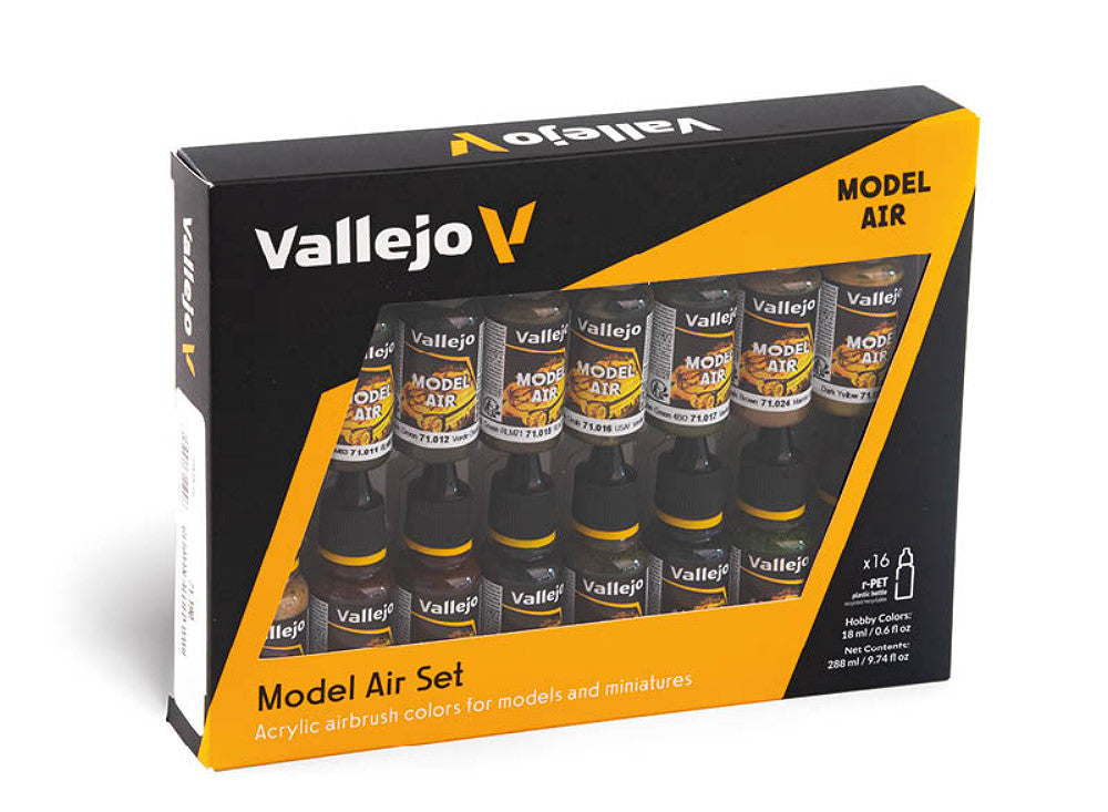 18ml x16 Vallejo - Model Air Set - German/Allied WWII Colours (x16)