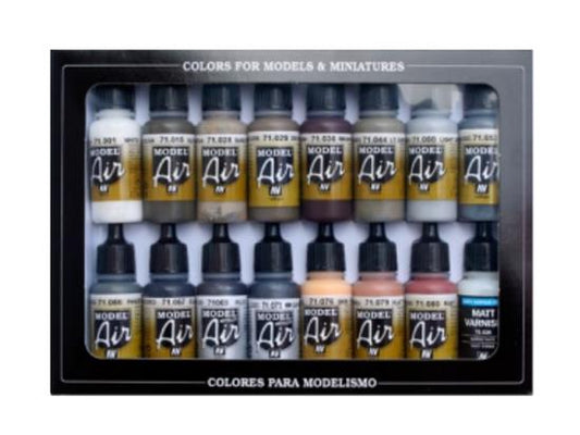 17ml x 16 Vallejo - Model Air Set - Weathering Set