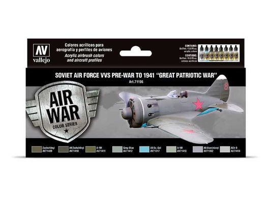 17ml x 8 Vallejo - Model Air Set - Soviet Air Force VVS pre-war to 1941 - Great Patriotic War