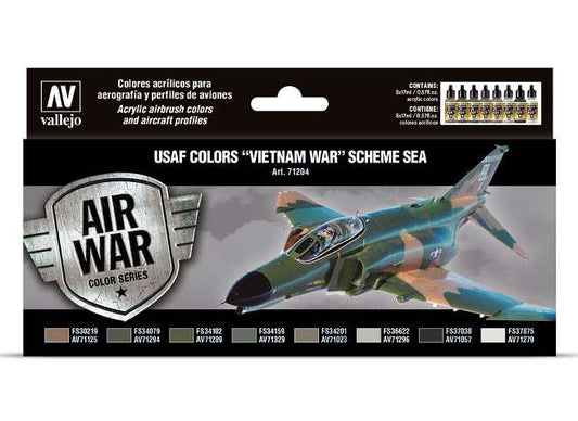 17ml x8 Vallejo - Model Air Paint Set - USAF colors Vietnam SEA