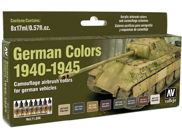 17ml x8 Vallejo - Model Air Set - German Colors 1940-1945