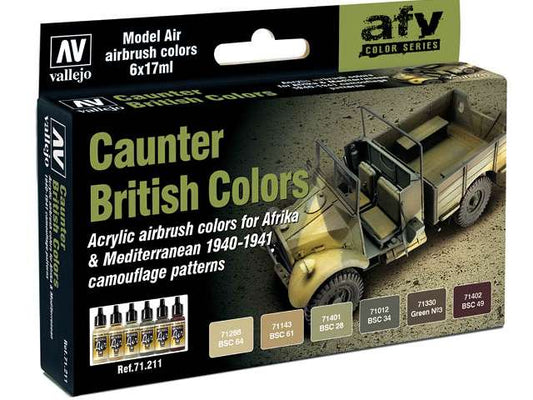 17ml x 6 Vallejo - Model Air Set - British Caunter Colors