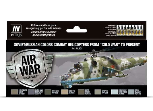 17ml x8 Vallejo - Model Air Acrylic Paint Set - Soviet / Russian Helicopters