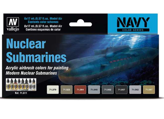17ml x8 Vallejo - Model Air Paint Set - Nuclear Submarines