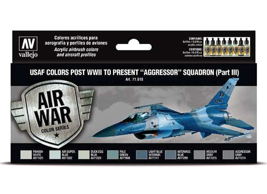 17ml x8 Vallejo - Model Air Acrylic Paint Set - USAF Post WWII to Aggressor Sqns Part III