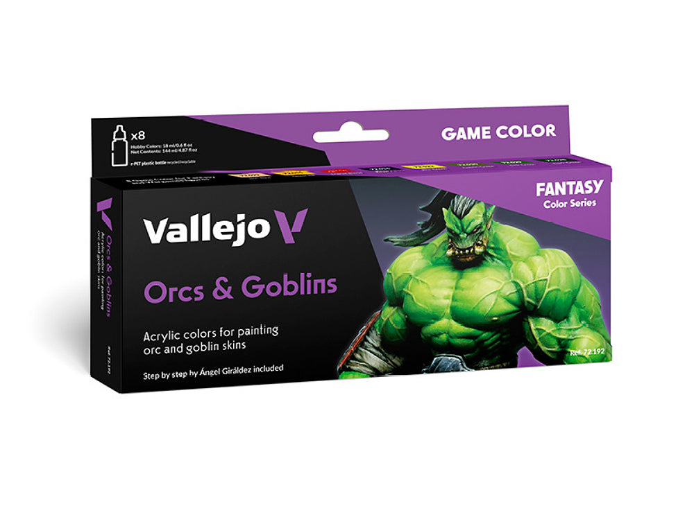 18ml x8 Vallejo - Game Color Acrylic Paint Set - Orcs and Goblins