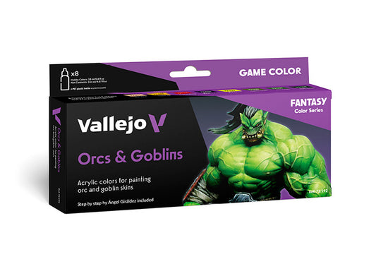 18ml x8 Vallejo - Game Color Acrylic Paint Set - Orcs and Goblins