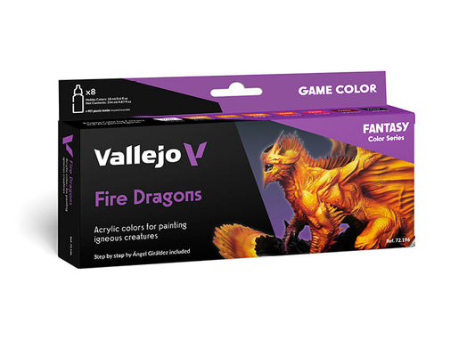18ml x8 Vallejo - Game Color Acrylic Paint Set - Fire Dragons