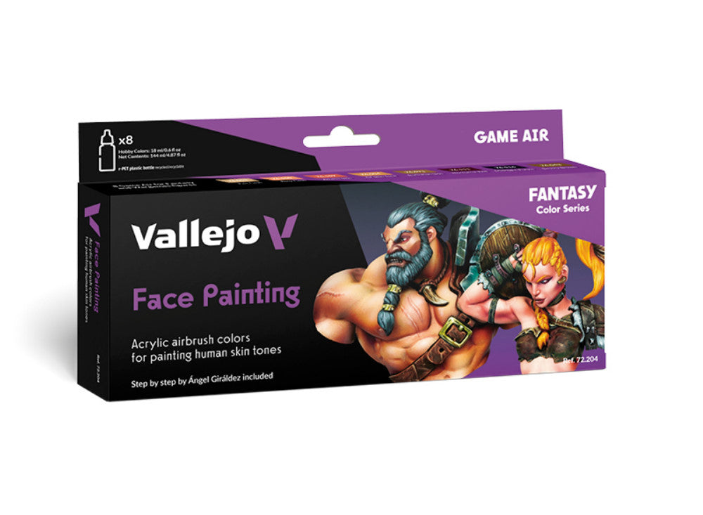 18ml x 8 Vallejo - Game Color Set - Face Painting